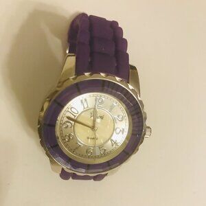 VIVANI LADIES SILVER TONE PURPLE BEZEL WATCH K9016PRP